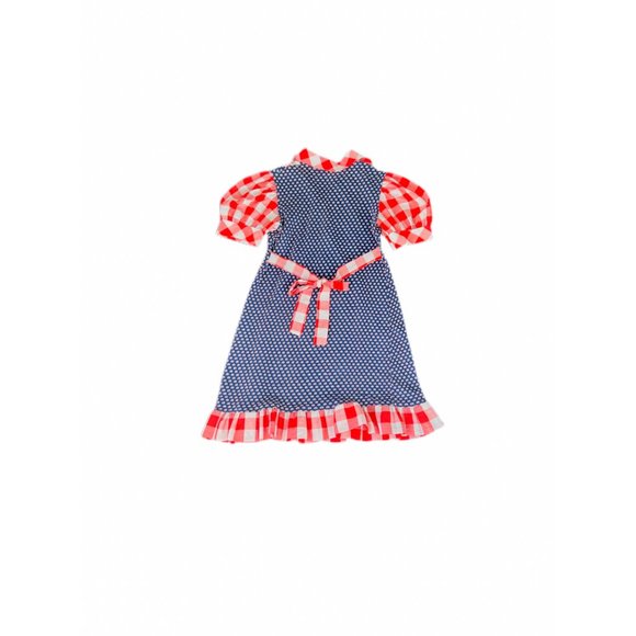 Vintage Girl's Red/White/Blue Short Sleeve Dress | Size 12 - Picture 5 of 5